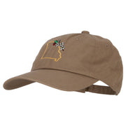 Missouri Hawthorn with Map Embroidered Unstructured Washed Cap