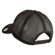 4th Marine Division Veteran Embroidered Solid Cotton Twill Mesh Prostyle Cap - Charcoal OSFM