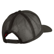 4th Marine Division Veteran Embroidered Solid Cotton Twill Mesh Prostyle Cap - Charcoal OSFM