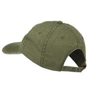 Maine State Map Embroidered Washed Cotton Cap