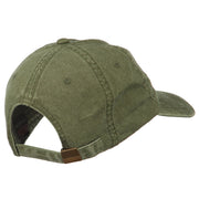 Maine State Map Embroidered Washed Cotton Cap