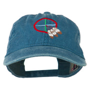 Medicine Wheel Embroidered Washed Cap