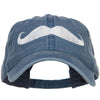 Mustache Embroidered Washed Cap