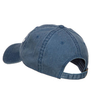 Mustache Embroidered Washed Cap