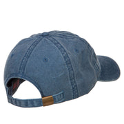 Mustache Embroidered Washed Cap