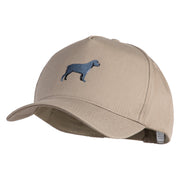 Cane Corso Embroidered Big Size Solid Cotton Twill 5 Panel High Profile Pro Style Snap Cap - Khaki OSFM