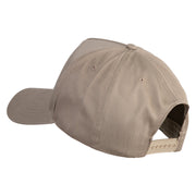 Cane Corso Embroidered Big Size Solid Cotton Twill 5 Panel High Profile Pro Style Snap Cap - Khaki OSFM