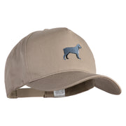 Cane Corso Embroidered Big Size Solid Cotton Twill 5 Panel High Profile Pro Style Snap Cap - Khaki OSFM