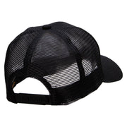 Climbing Man Embroidered Solid Cotton Prostyle Twill Mesh Cap