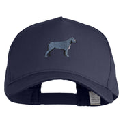 Cane Corso Embroidered Big Size Solid Cotton Twill 5 Panel High Profile Pro Style Snap Cap - Navy OSFM