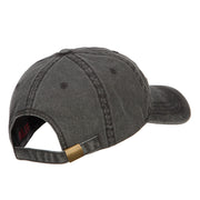 Mustache Embroidered Washed Cap