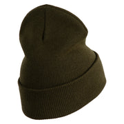 Merry Christmas Mistletoe Embroidered 12 inch Cuffed Knit Long Beanie