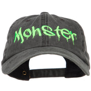 Halloween Monster Embroidered Unstructured Cap