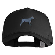 Cane Corso Embroidered Big Size Solid Cotton Twill 5 Panel High Profile Pro Style Snap Cap - Black OSFM