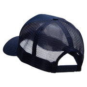 Climbing Man Embroidered Solid Cotton Prostyle Twill Mesh Cap