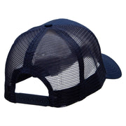 Climbing Man Embroidered Solid Cotton Prostyle Twill Mesh Cap