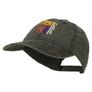 Mayan Head Embroidered Washed Cap