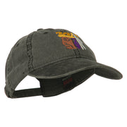 Mayan Head Embroidered Washed Cap