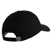 Atlas Moth Embroidered Low Profile Normal Dyed Cotton Cap - Black OSFM