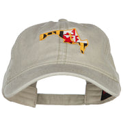 Maryland Map State Flag Embroidered Cap