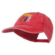 Mayan Head Embroidered Washed Cap