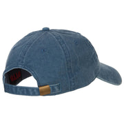 Miami City Embroidered Washed Buckle Cap