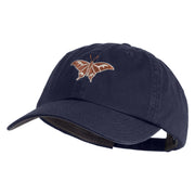 Atlas Moth Embroidered Low Profile Normal Dyed Cotton Cap - Navy OSFM
