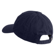 Atlas Moth Embroidered Low Profile Normal Dyed Cotton Cap - Navy OSFM