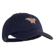Atlas Moth Embroidered Low Profile Normal Dyed Cotton Cap - Navy OSFM