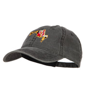 Maryland Map State Flag Embroidered Cap