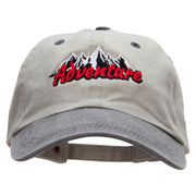 Adventure Mountains Embroidered Pigment Dyed Wash Caps