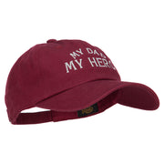 My Dad My Hero Embroidered Unstructured Cotton Cap