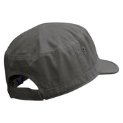 Shooting Star Embroidered Garment Washed Adjustable Army Cap - Grey OSFM