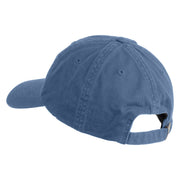 Atlas Moth Embroidered Low Profile Normal Dyed Cotton Cap - Sky Blue OSFM