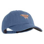 Atlas Moth Embroidered Low Profile Normal Dyed Cotton Cap - Sky Blue OSFM