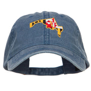 Maryland Map State Flag Embroidered Cap