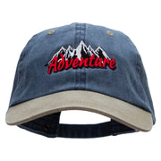 Adventure Mountains Embroidered Pigment Dyed Wash Caps