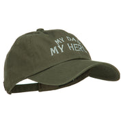 My Dad My Hero Embroidered Unstructured Cotton Cap