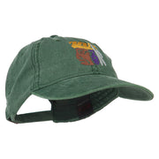 Mayan Head Embroidered Washed Cap