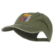 Mayan Head Embroidered Washed Cap