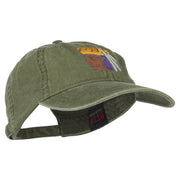 Mayan Head Embroidered Washed Cap