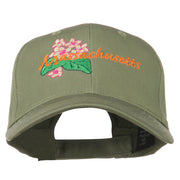 USA State Massachusetts Mayflower Embroidered Low Profile Cap