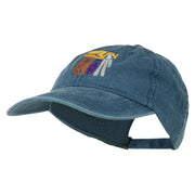 Mayan Head Embroidered Washed Cap