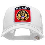 US Army Rectangular Logo Patched Cotton Mesh Cap