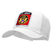 US Army Rectangular Logo Patched Cotton Mesh Cap