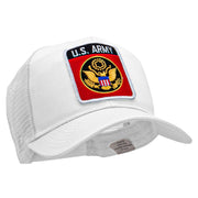 US Army Rectangular Logo Patched Cotton Mesh Cap