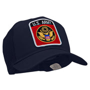 US Army Rectangular Logo Patched Cotton Mesh Cap