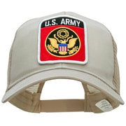 US Army Rectangular Logo Patched Cotton Mesh Cap