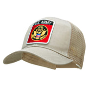 US Army Rectangular Logo Patched Cotton Mesh Cap