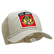 US Army Rectangular Logo Patched Cotton Mesh Cap